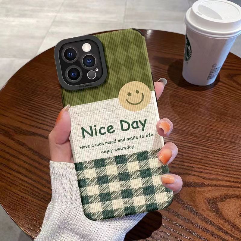 Suitable Samsung A20 phone niche high-end toothpick pattern A53 A32 cute protective case for women_voghion.com