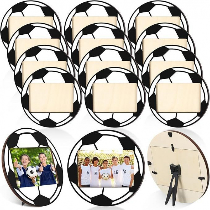Cross-Border Football World Cup Photo Frame Wooden Sports Photo Frame Desktop Display Family Gift Wooden Ornament Decoration