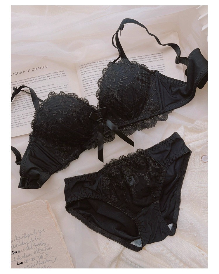 Set reggiseno push-up in pizzo Pure Desire, sexy, ricamato, intimo giapponese, reggiseno traspirante grande per donne con petto piccolo_voghion.com