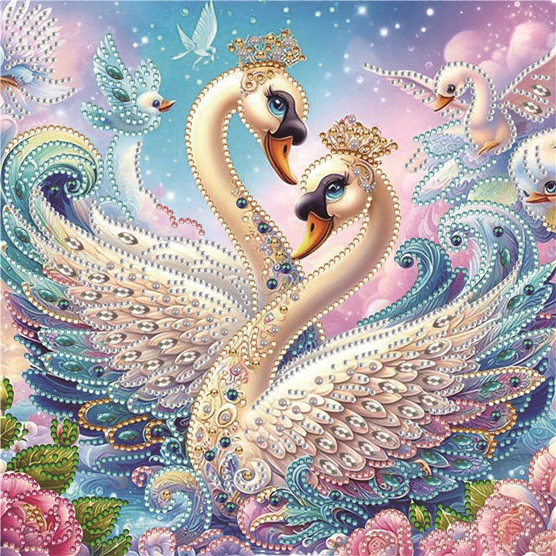 Pintura artesanal con diamantes