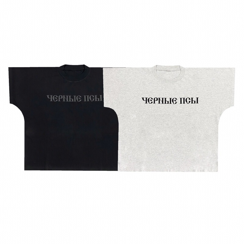 Yzy Kanye Yeezy Joint Kanye Vultures2 Russian Black Dog One-Piece Cut Short Sleeves