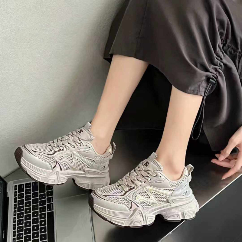 厚底内增高时尚超火老爹鞋女2025秋季新款网面运动休闲鞋|undefined