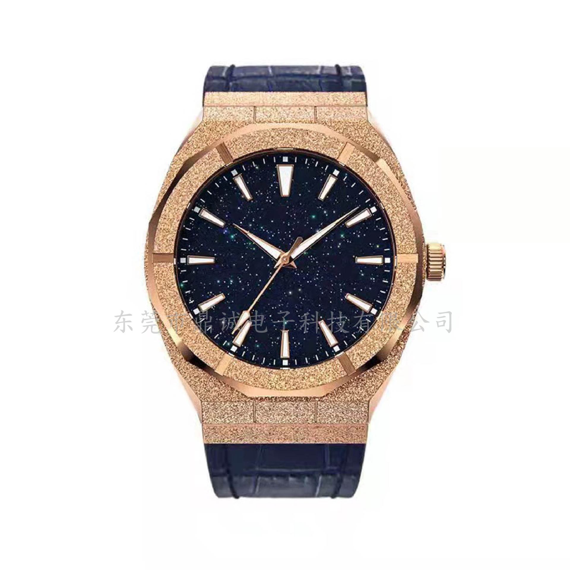 Nuevo reloj de cuarzo de acero inoxidable PR transfronterizo oro acero reloj de arena luz nocturna estrella reloj de hombre literalmente un