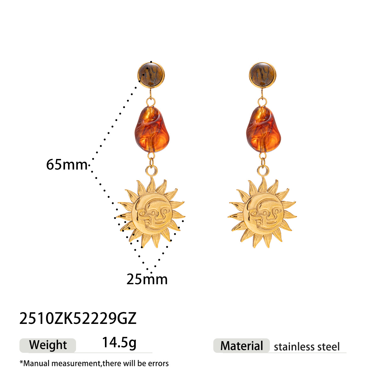 TENA Europa y los Estados Unidos pernos de acero inoxidable para mujeres no se desvanecen de moda universal pernos de acrílico sol lujosos nichos