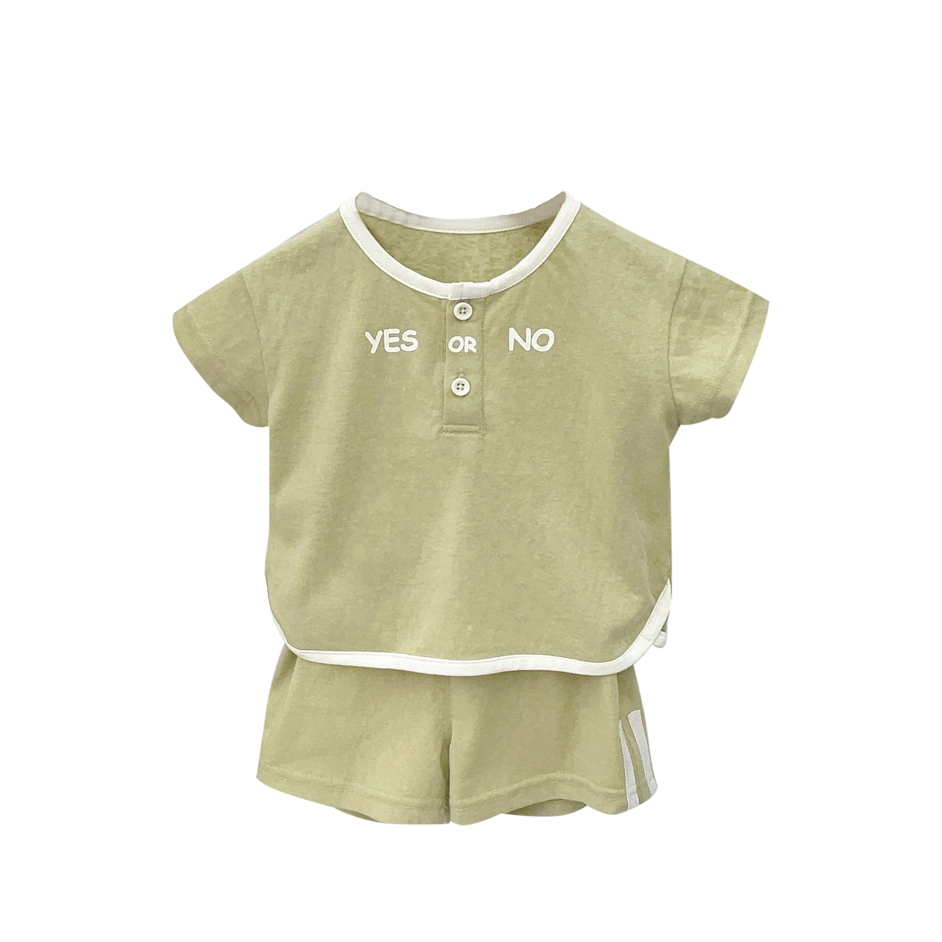 Verano 1-3 años tesoro masculino versión coreana estilo ins nuevo bebé ropa para niños letras pantalones cortos casuales de manga corta traje de dos piezas