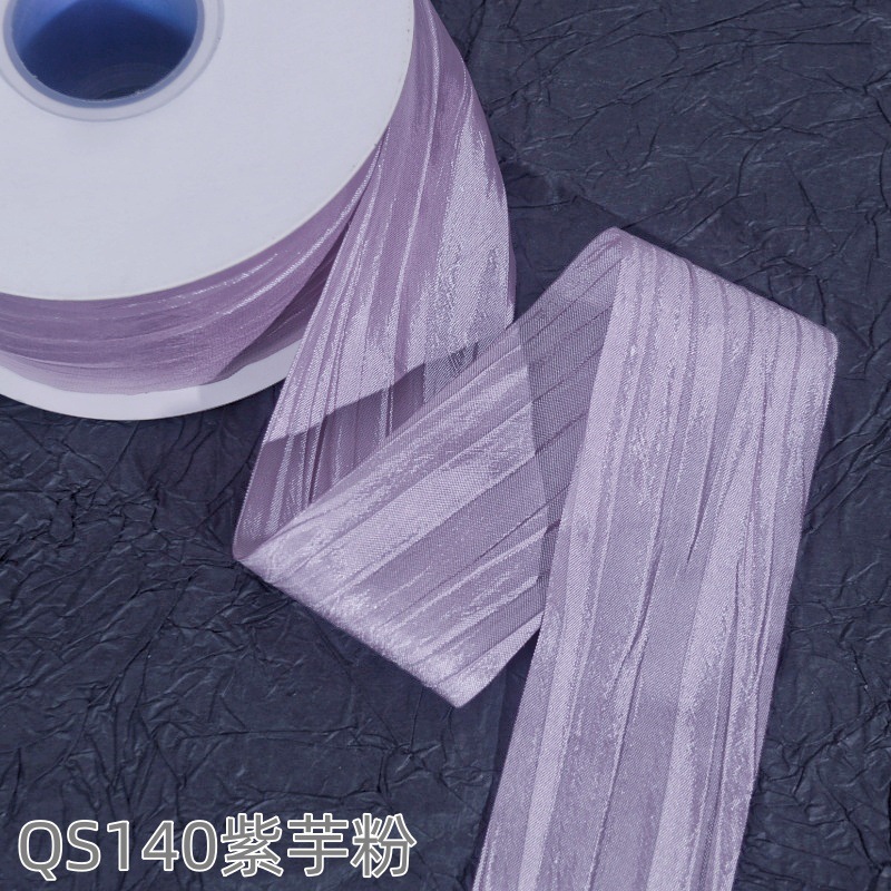 Impresión de la cinta arco regalo cuerda cinta plisada coreana accesorios de embalaje en stock al por mayor Corea del Sur cinta de poliéster