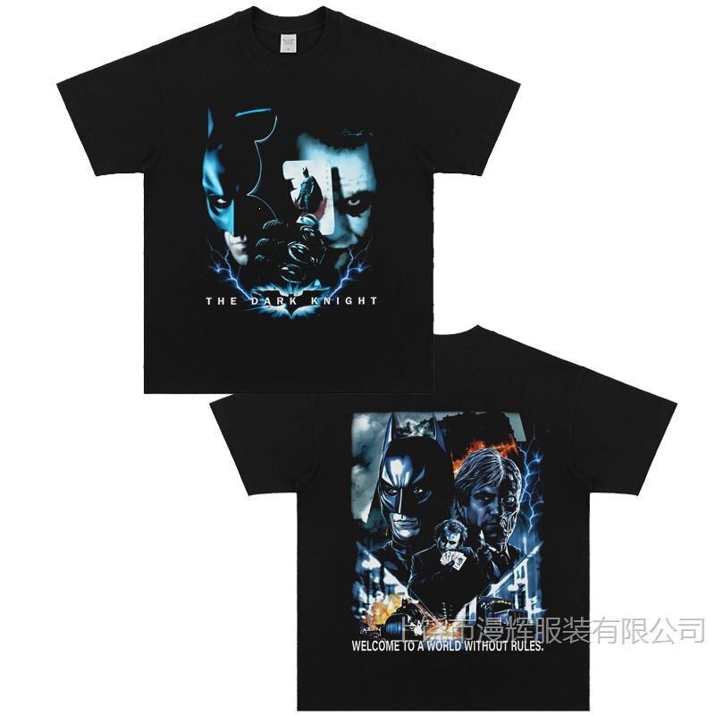 2026 Short-Sleeved T-Shirt for Men, Pure Cotton Short-Sleeved T-Shirt for Men, Gh Collar T-Shirt, Dark American Style Batman Datkn 2026 Short-Sleeved T-Shirt for Men, Pure Cotton Short-Sleeved T-Shirt for Men, Gh Collar T-Shirt, Dark American Style Batman Datkn