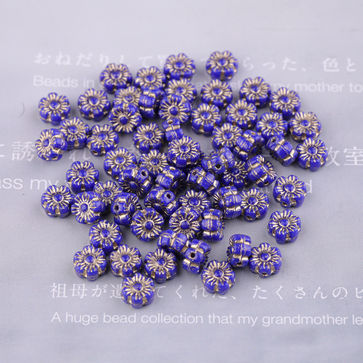 2025 nueva cuenta de vidrio checo preciosa flor hawaiana de vidrio 6mm aproximadamente 100 piezas accesorios de bricolaje