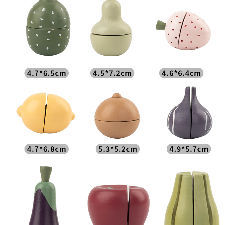 Wooden Early Education Intelligent Simulation 14-piece Tableware Fruit Cutting Play Set Baby Pretend Play Kitchen Toy
