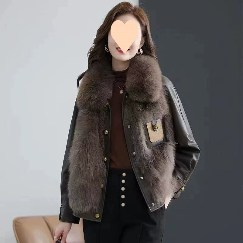 Limengfang Demi-season Short Winter Jacket, Internet-Celebrity Thickened Fur-Lined Coat for Women, Sizes L-4XL