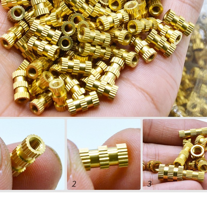 Hot melt nut M2M3M4M5M6 knurled injection molded knurled nut hot…