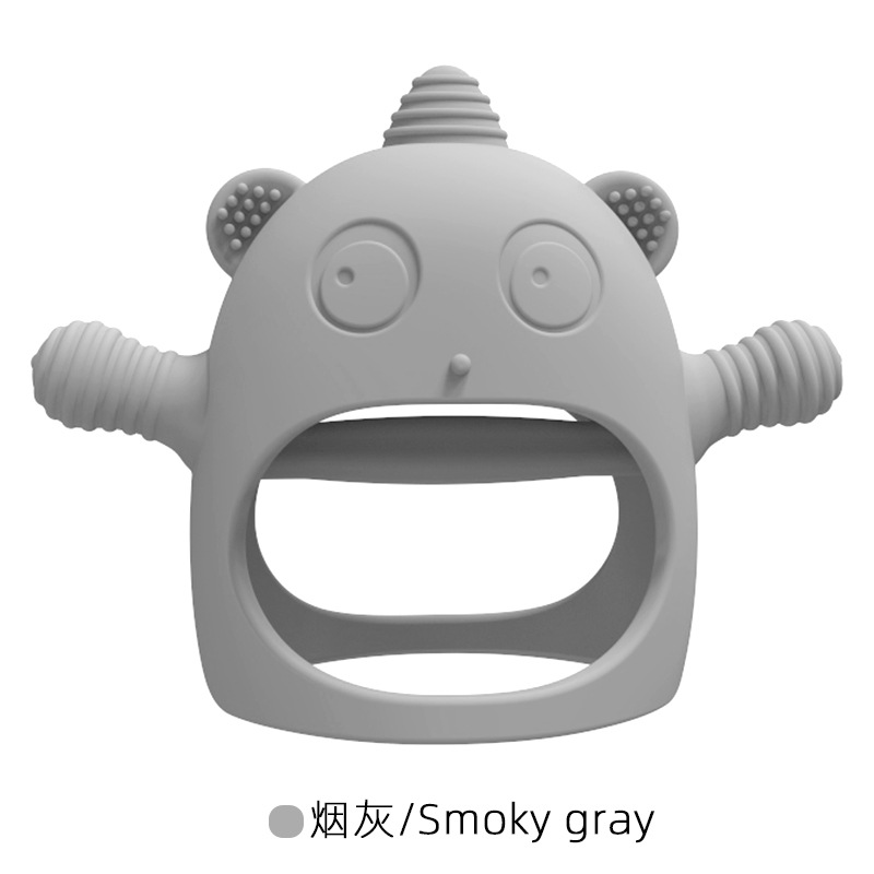 Mortero de silicona para bebé unicornio, palo molar para bebé, protector de manos, artefacto anti-comer, juguete calmante, morder y morder