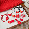 Five -star Red Flag Fat Flag Fat Rope National Day Travel commemorates love head jewelry female cute head rope hair clip