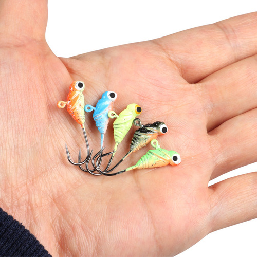 2.7cm 1.7g Fishing Lead Jig Head, Micro-Size Artificial Bait Root Hook with Barbs, Ice Fishing Hook, Upward-Facing Hook—Wholesale