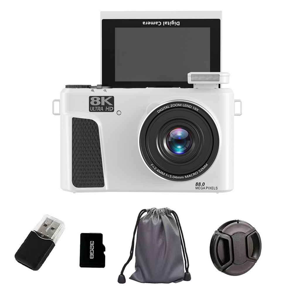 Nuevas cámaras digitales transfronterizas de 8k micro-single 3 pulgadas de pantalla de flip party estudiantil selfie cámara wifi CCD HD