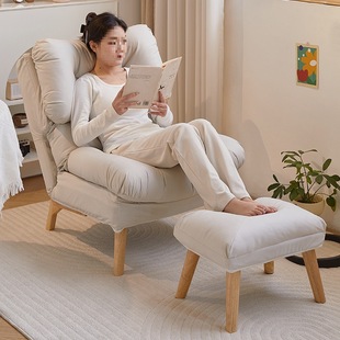 Fabric Sofa Living Room 2024 New Small Apartment Single Sofa Rental House Bedroom Recliner Leisure Lazy Chair Y^