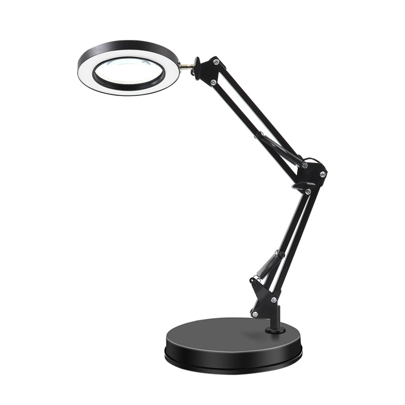 Lámpara de lupa de reparación maquillaje manicura y pestañas plegable portátil de protección de ojos lectura y aprendizaje lámpara de escritorio