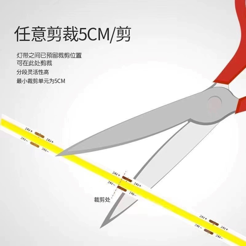 Correa de luz de bajo voltaje de 24v sin soldadura tira de luz suave led techo de gabinete de cocina lámpara lineal súper brillante impermeable