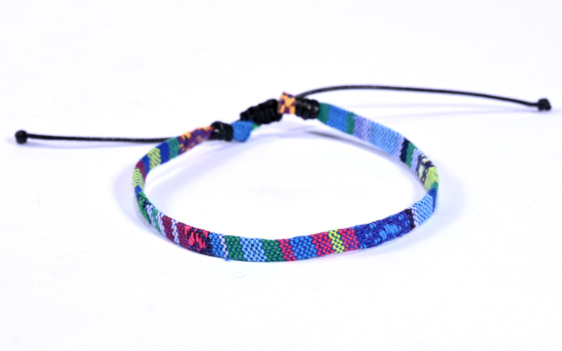 Retro Color Block Cloth Knitting Unisex Anklet 1 Piece display picture 11