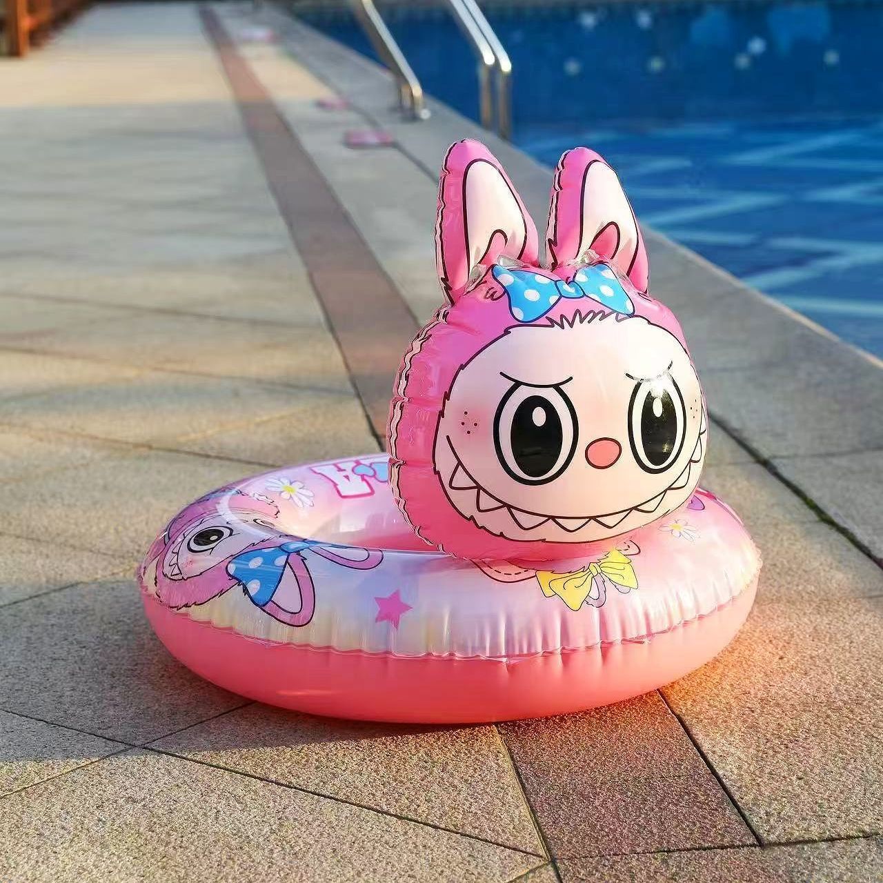 Flotador Inflable Infantil de PVC Eco-amigable con Dibujos Animados para Piscina y Parque Acuático