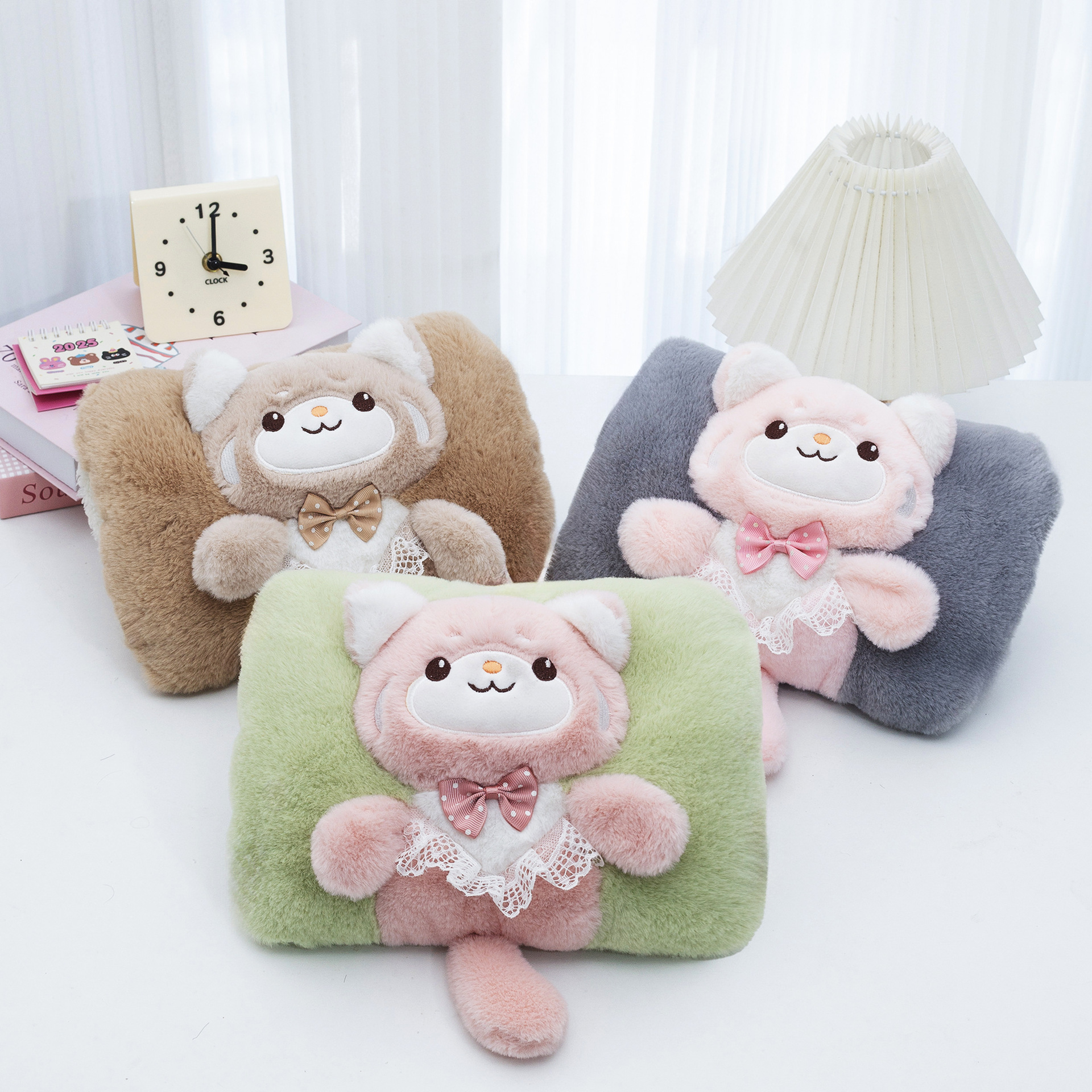 热水袋充电款防爆自动断电卡通毛绒暖手宝可拆洗暖水袋电暖宝批发