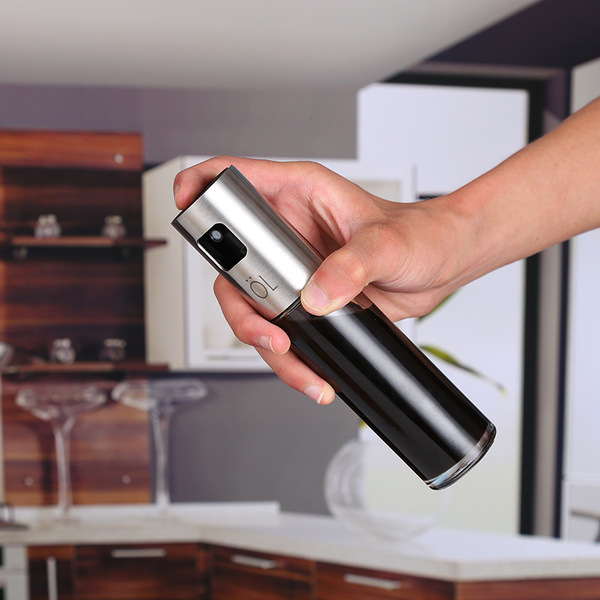 glass oil dispenser stainless steel