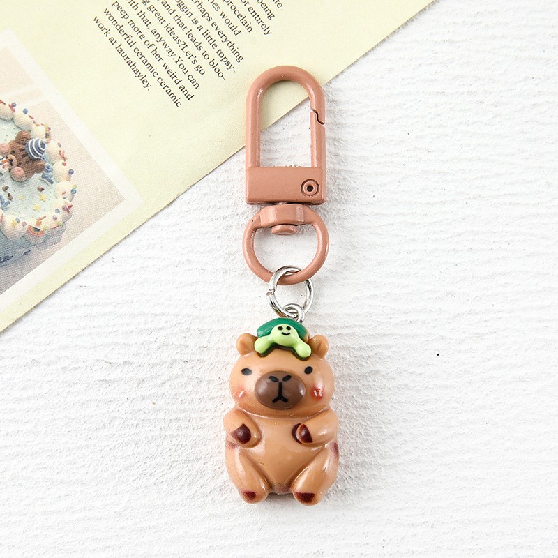 카툰 레진 키링/거북이 카피바라