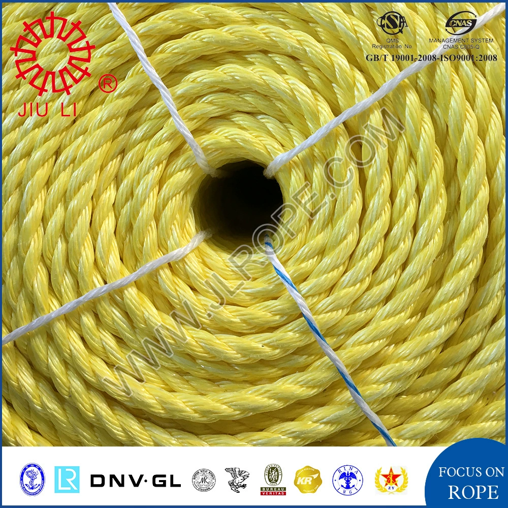 Трехжильный полипропиленовый трос, спасательный трос, страховочный трос, спасательный трос, веревка для связки, ПП-веревка, желтый 6 мм/8 мм