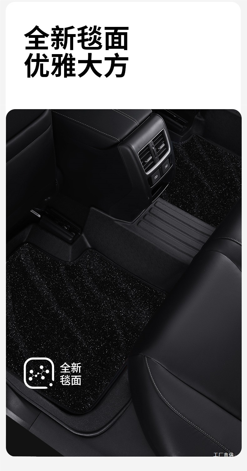 Tpe Car Floor Mats for Specific Models, New and Old Models, One-Piece Molded Interior Full Surround Wire Loop Carpet Peihui