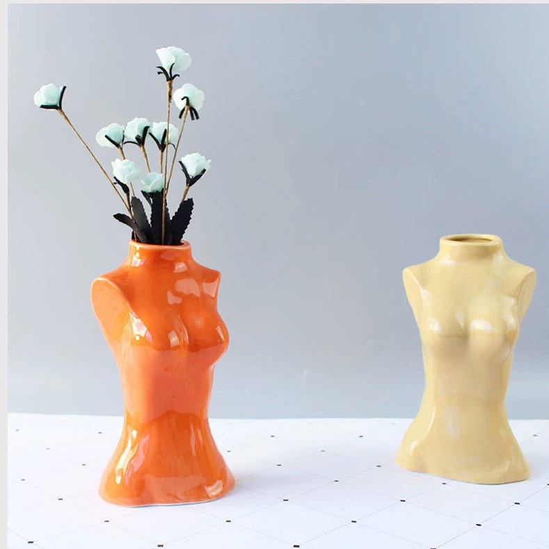 Европейская креативная губа с отпечатками сломанной руки ваза искусство дома гостиная цветочная композиция боди-арт керамическая ваза украшения
