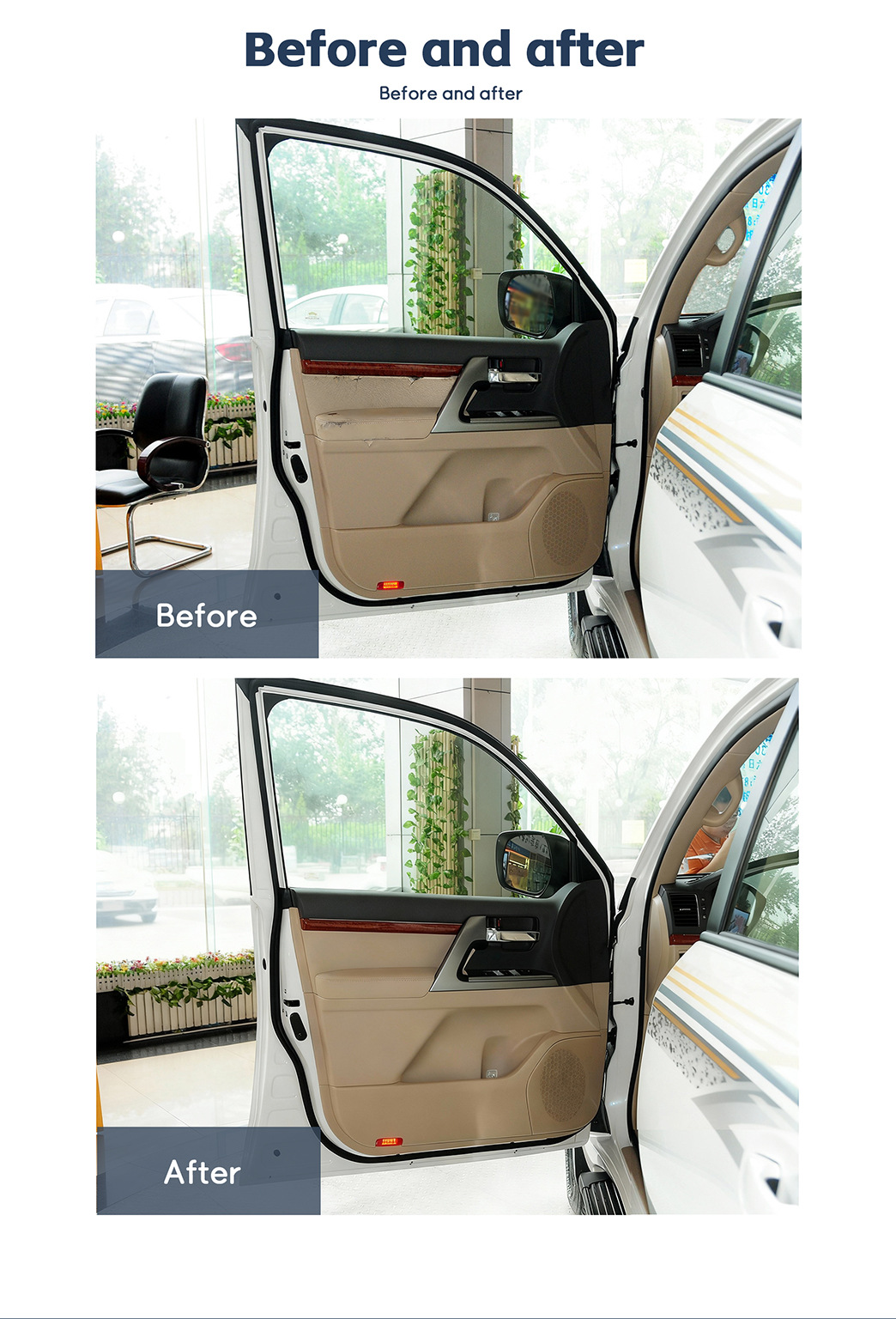 Suitable for 08-21 Toyota Land Cruiser Modified Door Panel Leather Land Cruiser Door Armrest Leather Cover