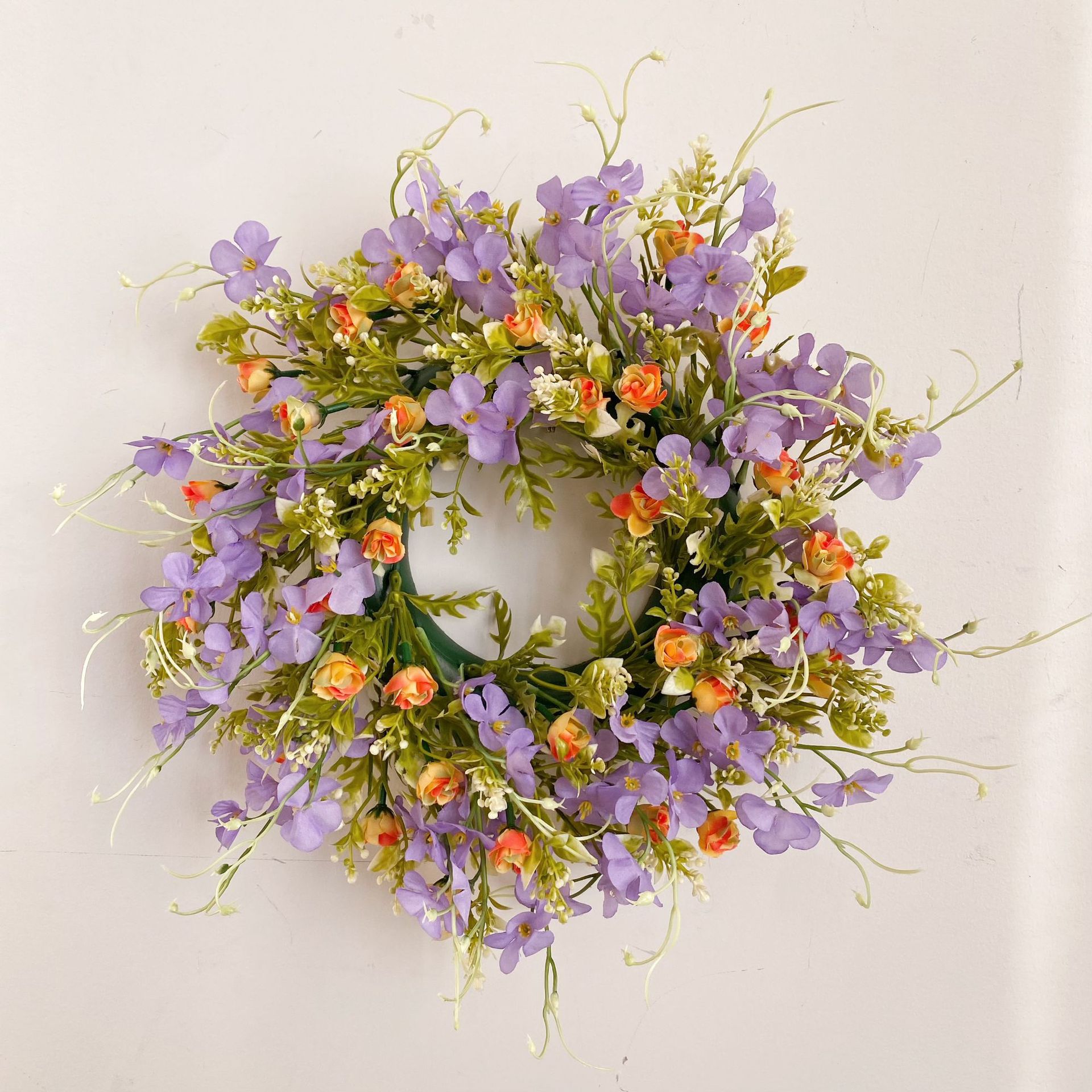 Transfronterizos coronas de flores púrpura de caña flores simuladas para el hogar sala de estar decoración de balcón flor de primavera decoración frontal Amazon