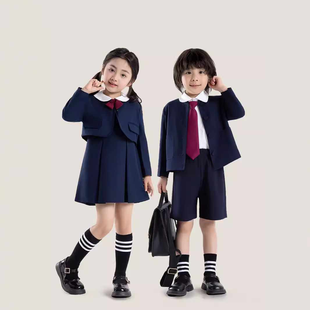 (2개) 학교 유니폼 맞춤형 어린이 교실 유니폼 유치원 정원 유니폼 가공 소스 공장 교복 제조 업체 소년 소녀 세트