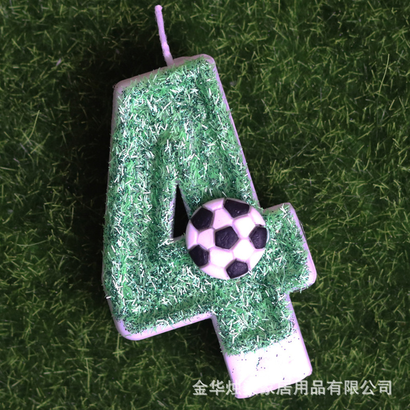 Amazon の人気サッカーシリーズデジタルキャンドル色変化クリエイティブ男の子の誕生日キャンドルケーキデコレーションドロップシッピング|undefined