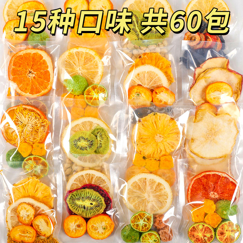 가성비 좋은 [60팩] 순수과일 15종 [아이들이 좋아하는 음료] [찻잎 없음]