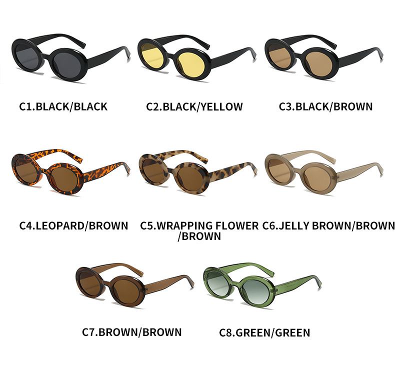 50g Weight Full Frame Glasses Structure Sunglasses Classification Ac, UV400 Protection Lens Material Oval Frame Glasses Style Outdoor, Travel Occasion Solid Color Pattern All Seasons Season Unisex Gender Simple Style, Classic Style Style Grey, Black Color Simple Style Classic Style Solid Color Ac UV400 Protection Oval Frame Full Frame Women's Sunglasses 5