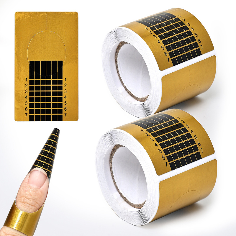 Manicure Horseshoe-Shaped Rectangular French Phototherapy Crystal Extension Golden Nail Tray Auxiliary Positioning Extension Tool