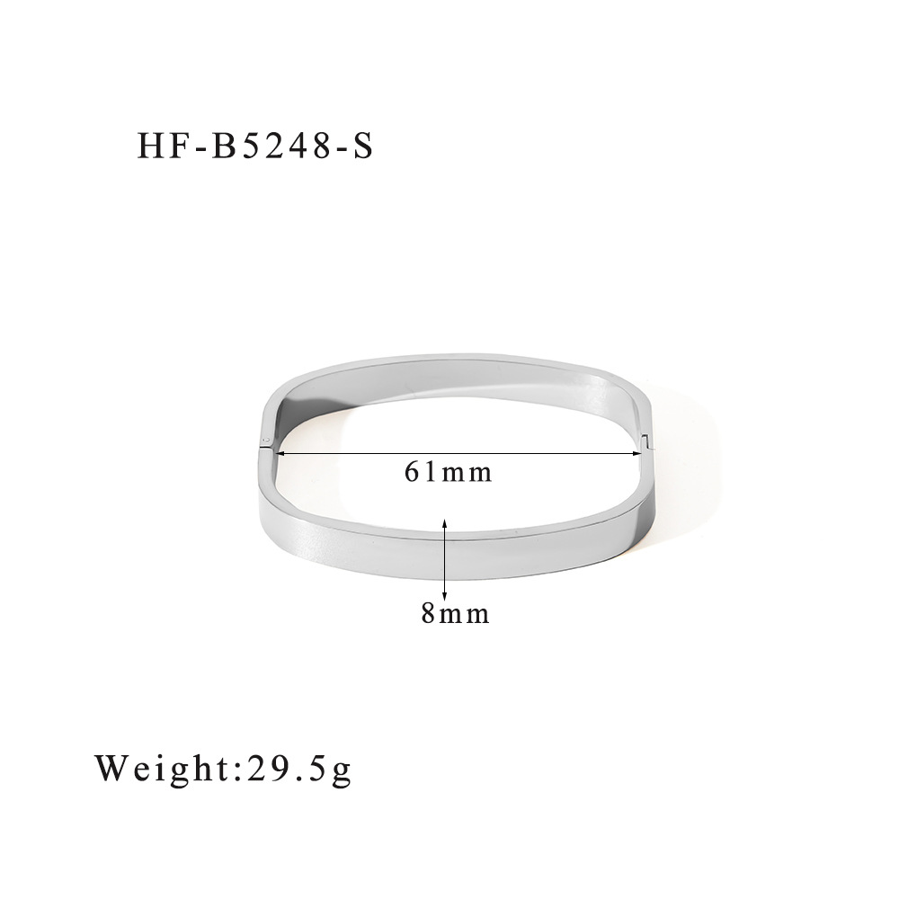 INS viento acero inoxidable oro real galvanoplastia espejo pulido personalidad cuadrado cuerpo ligero pulsera para mujer pulsera fábrica al por mayor