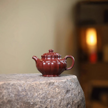 正宗实力派陈老师原矿紫砂泥料宜兴纯手工筋纹掇只壶办公家用茶壶