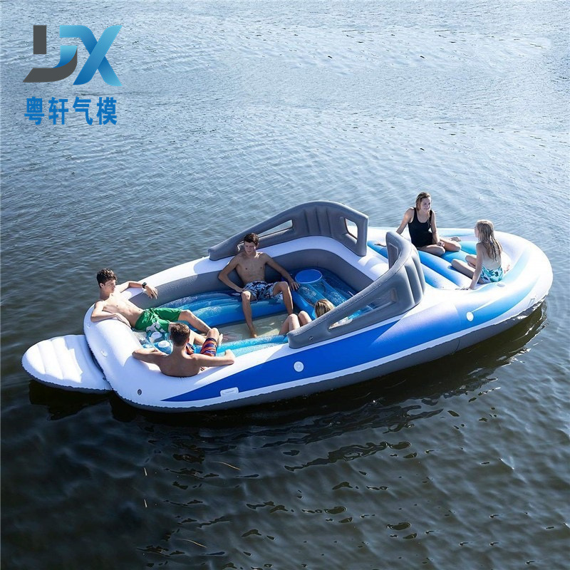 Inflatable Yacht Water Inflatable Boat Outdoor Party 6 People Island Inflatable Dinghy Skin Rafting Boat Inflatable Canoe
