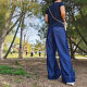 Real Shot High Waist Straight Jeans Women's Spring and Summer New Style Small Retro Loose Wide Leg Pants Thin Ice Silk Pants
