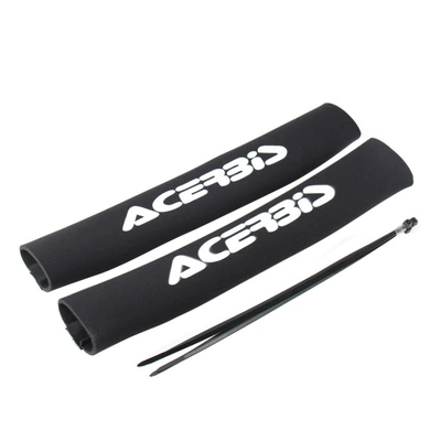 Off-Road Motorcycle Electric Vehicle Atv Universal Front Shock Absorber Protective Cover Shock Absorber Protective Cover Dust Cover Waterproof Cover (Motosiklet ləvazimatları və aksesuarları) - front-shock-absorber-cover-black-background-with-white-letters-velcro