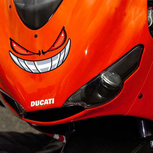 Devil Eye Car Sticker Personal Expression Sticker Electric Motorcycle Motorcycle Head Reflective Sticker Waterproof Decorative Sticker