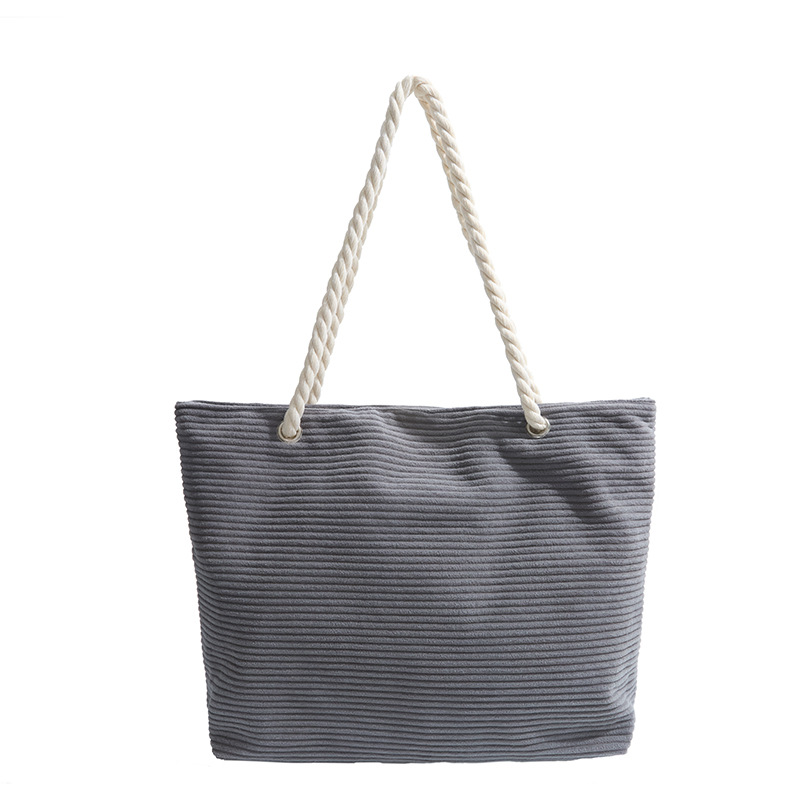Bolso Tote de pana para mujer 2024 nuevo invierno popular casual bolso de hombro de todo fósforo bolso de axila de viaje de gran capacidad