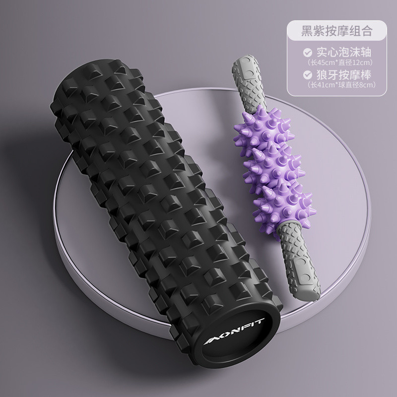 实心泡沫轴肌肉放松狼牙棒滚轴瘦腿滚背滚轮按摩滚腿瑜伽器材|undefined