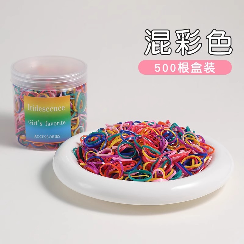 Caricatura encantadora anillo de pelo pulgar no daña el cabello de los niños correa de correa pequeña cuerda de cabello para niñas cuerda de cabello