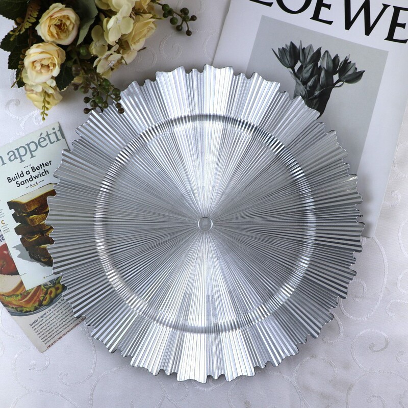 Vintage Plates Plastic Plates Wholesale Foreign Trade Hotel Wedding Irregular Banquet Tableware Trays Light Luxury Retro