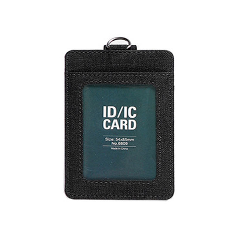 Porta Tarjetas de Tela con Cordón Retráctil para Identificación, Tarjeta de Trabajo, Tarjeta de Empleado, Ranuras Dobles para Tarjetas, Porta Tarjetas de Invitados con Hebilla Deslizante.