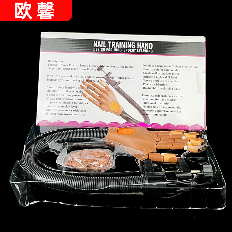 Manicure Wearable Nails Beginners Practice Adjustable Fake Hand Set Simulation Hand Model Removable Nails Wholesale Manicure Wearable Nails Beginners Practice Adjustable Fake Hand Set Simulation Hand Model Removable Nails Wholesale