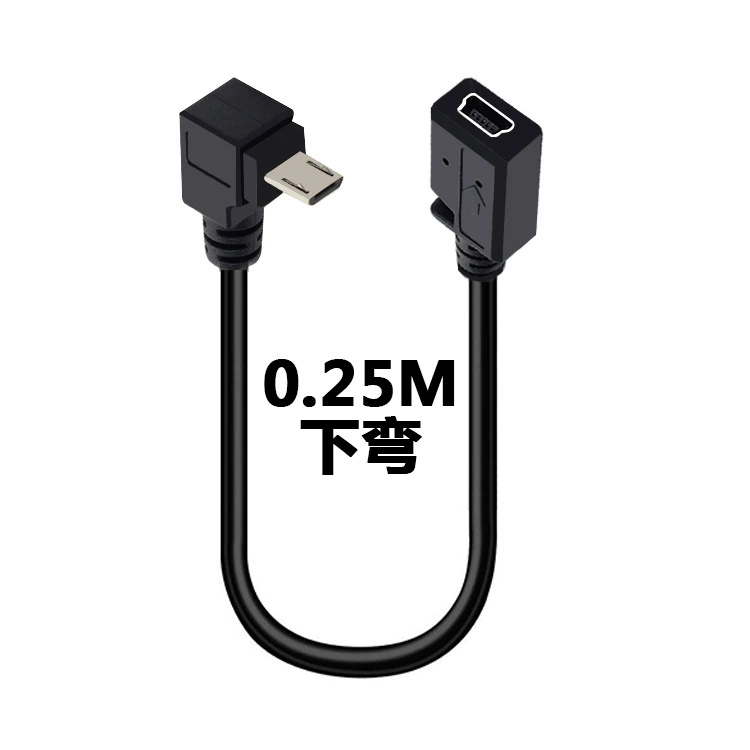 Адаптер Mini USB (гнездо) → microUSB (штекер) + microUSB (штекер), Т-образный порт для Android навигации/видеорегистратора